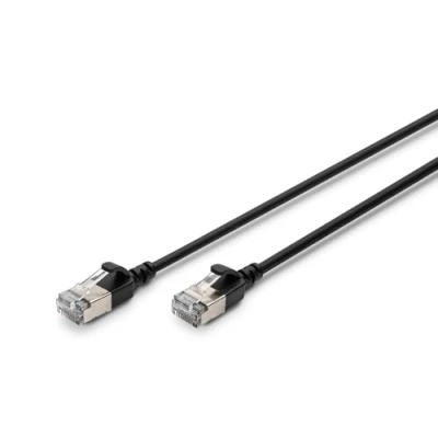 Afbeelding van Digitus DK 1632 A 010S BL netwerkkabel Zwart 1 m Cat6a F/FTP (FFTP)
