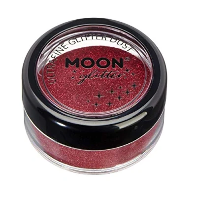 Afbeelding van Moon glitter Klassieke ultradunne voor make up, gezicht, lichaam, nagels, haar, lippen, rood, 5 g