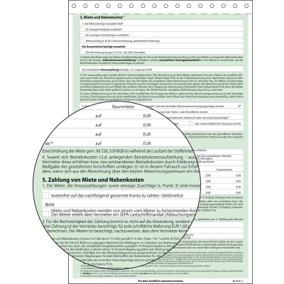 Afbeelding van Sigel, Formulier, Huurcontract formulier Papierformaat: DIN A4 Zelfkopiërend: Ja (4 x)