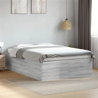 Afbeelding van vidaXL Bedframe bewerkt hout grijs sonoma eikenkleurig 120x200 cm