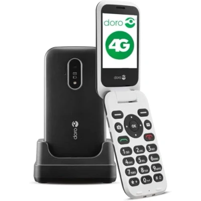 Afbeelding van Doro 6820 Zwart/Wit met Proximus abonnement 150 minuten + 5000 MB 4G