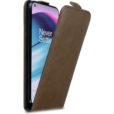 Afbeelding van Cadorabo Hoesje geschikt voor OnePlus Nord CE 5G in KOFFIE BRUIN Beschermhoes flip design Case Cover met magnetische sluiting
