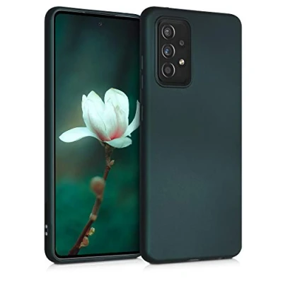 Afbeelding van kwmobile telefoonhoesje geschikt voor Samsung Galaxy A52 / 5G A52s Hoesje smartphone Back cover in metallic petrol