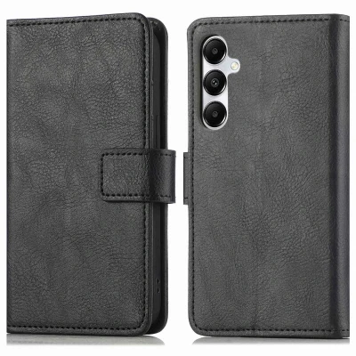 Afbeelding van iMoshion Hoesje Geschikt voor Samsung Galaxy A15 (5G) / (4G) Met Pasjeshouder Luxe Bookcase Zwart