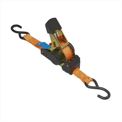 Afbeelding van Pro Plus Spanband met Ratel Inclusief 2 Haken Automatisch Oprollend Oranje 25 mm x 3.5 meter