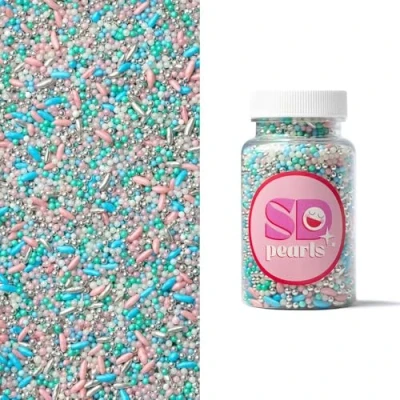Image de SD Pearls Lot de 100 boîtes sucre colorées pour anniversaire d&#039;enfant, fête prénatale, fêtes à thème et cupcakes, décoration gâteau comestible gâteaux, muffins desserts (mélange