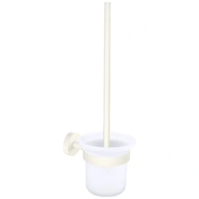 Afbeelding van tesa MOON WHITE Toiletborstelset Lijm Metaal