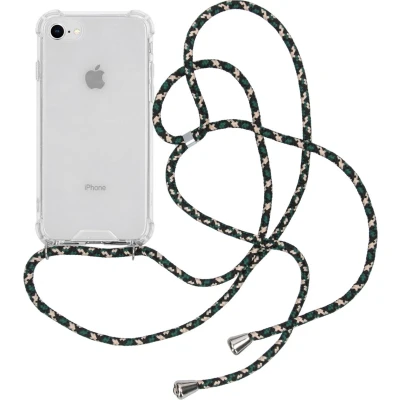 Afbeelding van imoshion Hoesje Geschikt voor iPhone SE (2022) / (2020) 8 7 Backcover met koord Green Multi Color