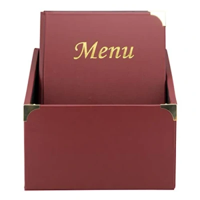 Afbeelding van Menubox Securit, Basic Range A4 wijnrood, inclusief 10 menukaarten