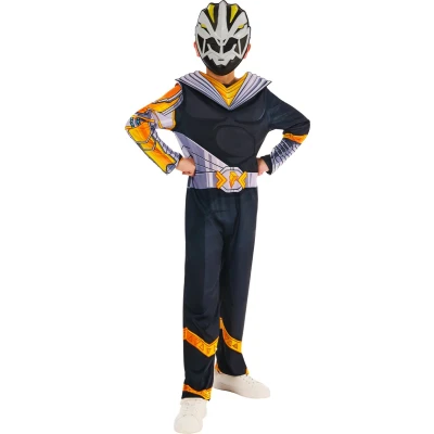 Afbeelding van Power Rangers Cosmic Fury Black Ranger kinderpakje Maat 98 104