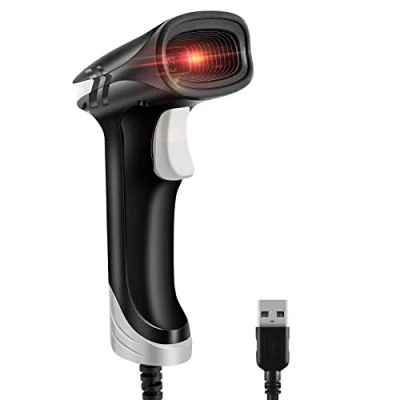 Afbeelding van JRHC Bedrade 2D QR barcodescanner, draagbare 1D USB speler, plug and play barcodescanner met snellezing, ergonomisch ontwerp, draagbaar