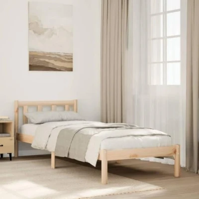 Image de vidaXL Cadre de lit extra long sans matelas 90x210 cm bois massif pin