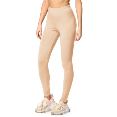 Afbeelding van Merry Style MS MS10 198 LE Dames Leggings Sport Vrijetijdsbroek Lang Katoen Sporbroek Yogabroek Natuur M