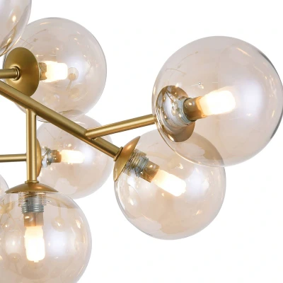 Afbeelding van Maytoni Dallas plafondlamp, 20 glasbollen, goud