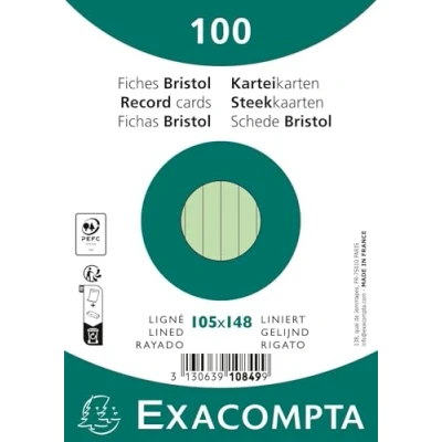 Afbeelding van Exacompta 10849SE 20x 100 F. Bristol A6 ve