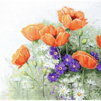 Afbeelding van Luca S borduurpakket poppies borduren b2368