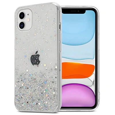 Afbeelding van Cadorabo Hoesje geschikt voor Apple iPhone 11 PRO in Transparant met Glitter Beschermhoes van flexibel TPU silicone fonkelende glitters Case Cover Etui