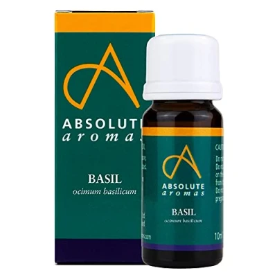 Afbeelding van Absolute Aromas Etherische basilicumolie 10 ml 100% zuivere, natuurlijke, onverdunde, veganistische en dierproefvrije olie voor gebruik in diffusers aromatherapie mengsels