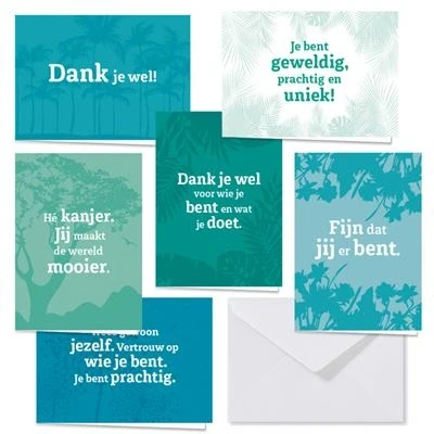 Image de Dank je wel wenskaarten in box