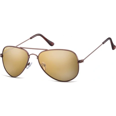 Afbeelding van Zonnebril Montana Koffie Revo met bruin glas