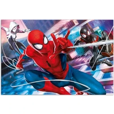 Afbeelding van Hole in the Wall Marvel Spider Man Maxi Poster Peter / Miles Gwen (Diversen) Nieuw