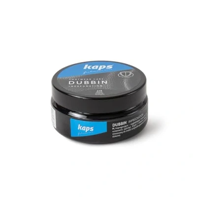 Afbeelding van Kaps Dubbin ledervet voor alle soorten gladleer, verzorgt het leer en maakt waterdicht (118) Zwart 100ml