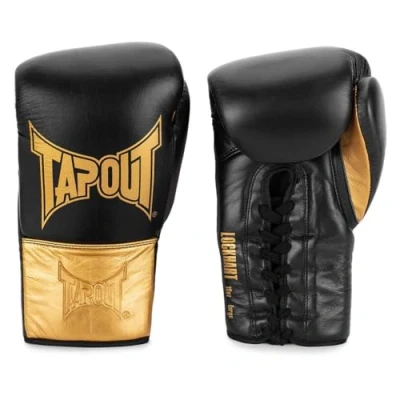 Afbeelding van Tapout Lockhart lederen bokshandschoenen (1 paar), zwart/goud, 10 oz L, 960011