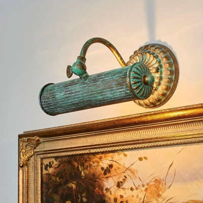 Afbeelding van Lindby Wandlamp 1licht metaal H: 14.5 cm E14 kopergroen