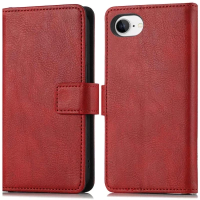 Afbeelding van imoshion Hoesje Geschikt voor iPhone 16e Luxe Bookcase Rood