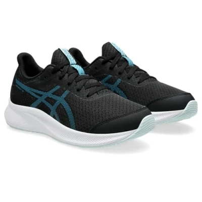 Afbeelding van Asics Patriot 13 Unisex Hardloopschoenen neutraal voor kinderen, Maat: 39.5, Black/teal blue Textiel/ synthetisch