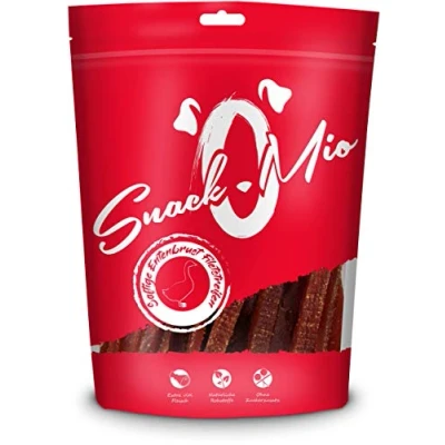 Afbeelding van Voordeelpakket: 4x ca. 70g SnackOMio sappige eendenborstfiletreepjes hondensnacks