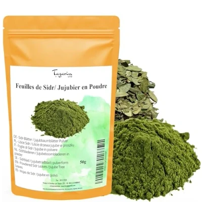 Afbeelding van 50 g gemalen sidr/jujube bladeren, jujuberpoeder, aroma en intense smaak, 100% natuurlijk, zuiver zonder additieven
