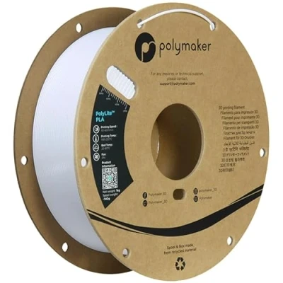 Afbeelding van Polymaker PolyLite PLA 1,75 mm 1 kg koud wit
