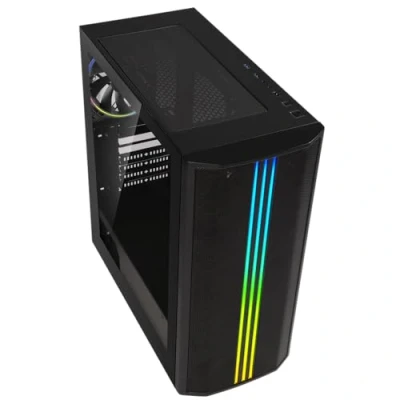 Afbeelding van PC behuizing BITFENIX Sabre mesh FRGB Medium toren ATX Zwart Gehard glas en front