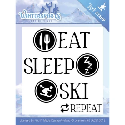 Afbeelding van Clearstamp Text Jeanine`s Art Wintersports
