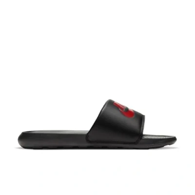 Afbeelding van Nike Sportswear Victori ONE Slide Unisex Muiltjes, Heren, Maat: 44, Black/university red Schoenen