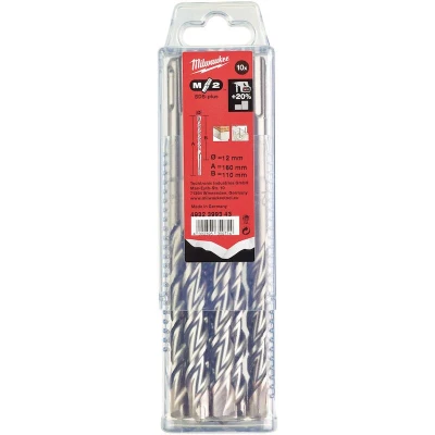 Afbeelding van MILWAUKEE 4932399343 SDS Plus M2 hamerboor 2 spiraals 12x160mm (10 st.)