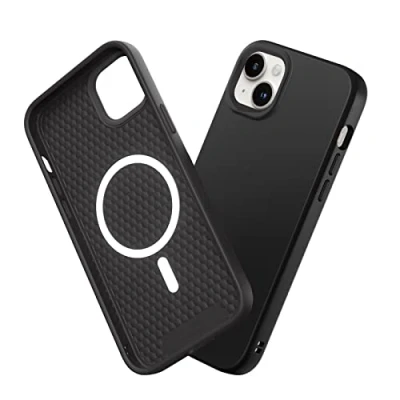 Afbeelding van RHINOSHIELD Hoesje compatibel met [iPhone 14 Plus] SolidSuit Magsafe dunne hoes schokabsorberende technologie en premium matte afwerking Classic Black