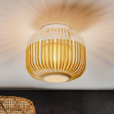 Afbeelding van Forestier Bamboo Light XS plafondlamp 27cm wit