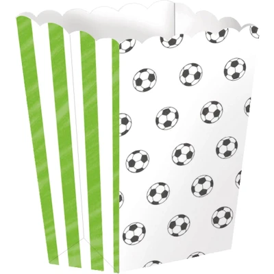 Afbeelding van Voetbal Popcorn boxen Kicker party 4 stuks