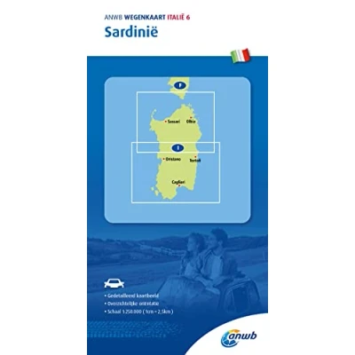 Afbeelding van ANWB wegenkaart ANWB*Wegenkaart Italië 6. Sardinië
