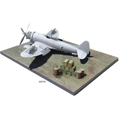 Afbeelding van 1:48 MiniArt 49019 Marston Mat Landing Strip met Drums/Vaten 315x227mm Plastic Modelbouwpakket