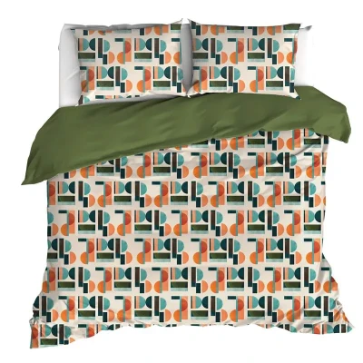 Afbeelding van De Witte Lietaer Lisboa Dekbedovertrek Lits jumeaux 240x200/220 cm Grenoble Green