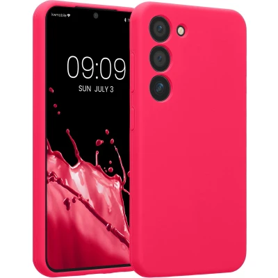 Afbeelding van kwmobile Housse compatible avec Samsung Galaxy S23 coque de téléphone protection souple en TPU silicone rose fluo