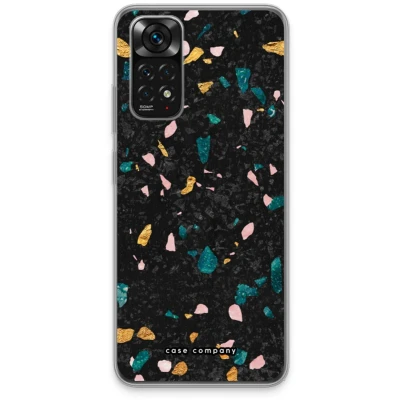 Afbeelding van Case Company® hoesje geschikt voor Xiaomi Redmi Note 11S Terrazzo N10 Soft Cover Telefoonhoesje Bescherming aan alle Kanten en Schermrand