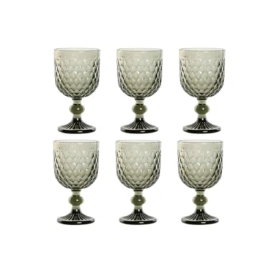 Afbeelding van Set van bekers Home ESPRIT Grijs Kristal 240 ml (6 Stuks)
