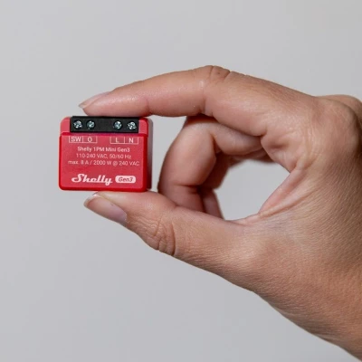 Afbeelding van Shelly Plus 1PM Mini Gen. 3 Draadloze schakelaar WiFi, Bluetooth