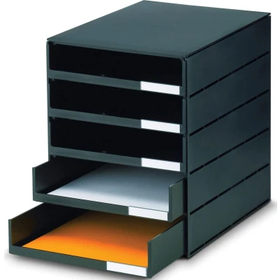 Afbeelding van Ladenbox Styroval 5 laden open zwart