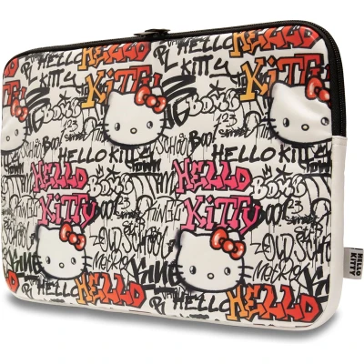 Afbeelding van Hello Kitty sleeve geschikt voor MacBook Air 13&#039;&#039; (M2/M3)/MacBook Pro/MacBook Pro/MacBook/MacBook/MacBook Wit Kunstleer