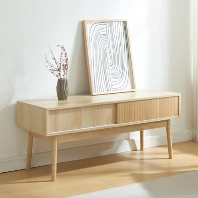 Afbeelding van TV meubel Landskrona 115x40x48 cm eikenkleurig [en.casa]